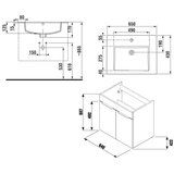 Jika H4536011763001 Cube 65 x 43 cm umivalnik z omarico | Shoptok.si