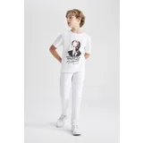 Defacto Boy's Straight Fit Straight Leg White Jean Trousers