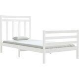  Posteljni okvir bel iz trdnega lesa 100x200 cm, (20684498) | Shoptok.si
