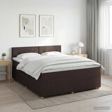  Boxspring krevet s madracem Tamno smeđa 180 x 200 cm Tkanina | shoptok.hr