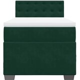 Box spring krevet s madracem tamnozeleni 80 x 200 cm baršunasti | shoptok.hr