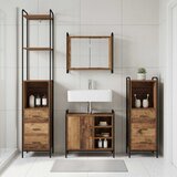  Set ormarića za kupaonicu 4 kom. Staro drvo 40 x 36 x 200,5 cm | shoptok.hr
