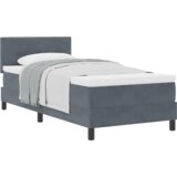  Krevet sa madracem tamno sivi 80x200 cm baršun | shoptok.hr