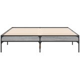  Okvir za krevet boja hrasta 120x190cm konstruirano drvo i metal Siva 120 x 190 cm | Shoptok.si