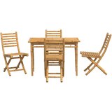  5-dijelni vrtni blagovaonski set od bambusa | shoptok.hr