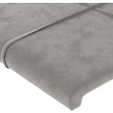  Uzglavlje svjetlosivo 100x5x118/128 cm baršunasto | shoptok.hr