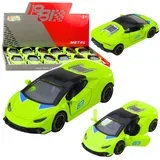 Car Pull Back Metal Neon Green 1:43