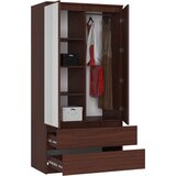 AKORD Garderobna Omara, 2 Vrata, 2 Predala In 2 Ogledali, Wenge, (5000331732) | Shoptok.si