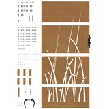  Vrtna vrata 85 x 200 cm od čelika COR-TEN s uzorkom trave | shoptok.hr