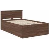  Krevetna konstrukcija s uzglavljem Smeđi hrast 135 x 190 cm | shoptok.hr