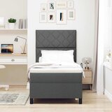 Krevet s opruga kutije Tamno siva 90 x 200 cm tkanina | shoptok.hr