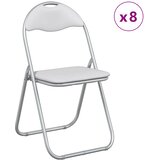  Sklopiva stolica 8 pcs Bijela i siva 48 x 43,5 x 81 cm | shoptok.hr