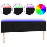  Uzglavlje crno 200x5x78/88 cm baršunasto | shoptok.hr
