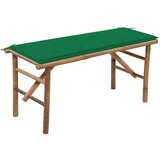  Zložljiva vrtna klop z blazino 118 cm bambus, (20804004) Cene