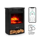 Klarstein bormio s smart, električni kamin, 950/1900 w, termostat, tedenski časovnik, črn cene
