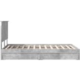  Postelja s shranjevanjem z vzglavjem Betonsko siva 135 x 190 cm, (5000106431) | Shoptok.si