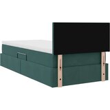  Postelja s shranjevanjem Temno zelena 90 x 190 cm Žamet, (5000100178) | Shoptok.si