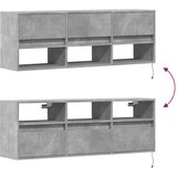  Zidni TV ormarić s LED svjetlima boja betona 130 x 31 x 45 cm | shoptok.hr