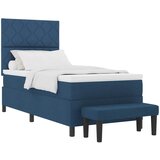  Krevet s opruga kutije s uzglavljem Plava 90 x 200 cm tkanina | shoptok.hr