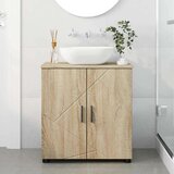 vidaXL Kopalniška omarica sonoma hrast 61 x 35 x 64 cm Konstruiran les | Shoptok.si