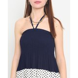 Resti Navy blue maxi skirt with polka dots PLUS SIZE - Clothing Cijene