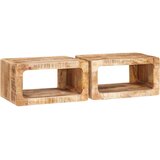  Noćni ormarić 2 pcs Smeđa 45 x 30 x 24 cm Čvrsto drvo manga | shoptok.hr