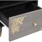 vidaXL Noćni ormar 2 pcs Siva 40 x 33 x 46 cm masivno drvo manga | shoptok.hr
