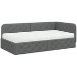  Kutni okvir kreveta Tamno siva 100 x 200 cm tkanina | Eponuda.com