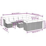 vidaXL 13-dijelni set vrtnih sofa poliratan s jastucima svijetlosivi | shoptok.hr