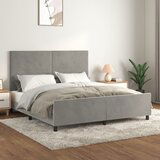 Maison Chic Posteljni okvir - Dvoposteljna postelja - Zakonska postelja brez vzmetnice svetlo siv 160x200 cm žamet-J4118, (21759851) | Shoptok.si