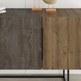 Marckeric Smeđa/u prirodnoj boji niska komoda u dekoru hrasta 150x80 cm Titan – | shoptok.hr