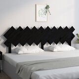  Uzglavlje za krevet Crno 196x3x80,5 cm od masivne borovine | shoptok.hr