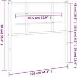  Metalno uzglavlje bijelo 100 cm | shoptok.hr