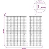  Gabion s žicom debljine 5 mm i mrežom 10x10 cm 850x20x200 cm | shoptok.hr