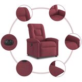  Električni naslonjač od tkanine crvena boja vina | shoptok.hr