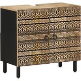  Kupaonski ormarić za umivaonik crni 62x33x58 cm od drva manga | shoptok.hr