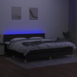  box spring s madracem LED crni 200x200 cm od tkanine | shoptok.hr