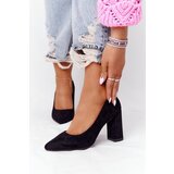 Sergio Leone Suede Pumps On A Block Heel | Shoptok.si