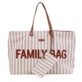 Childhome torba family bag stripes nude/terracotta | Shoptok.si