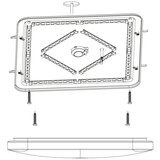 Eglo Frania-s plafonjera/1, led, 49,5w, 530x530, bela/kristal ekt | Eponuda.com