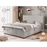 Ropez Svijetlo sivi boxspring krevet s prostorom za odlaganje 160x200 cm Lysa – | shoptok.hr