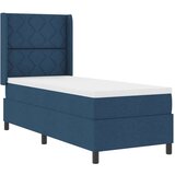 vidaXL Postelja s vzmetnico Modra 90x190 cm Tkanina, (22050251) | Shoptok.si