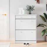 vidaXL Omara za čevlje VIGO bela 77x35x96 cm trdna borovina Cene