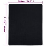  Plahte s gumicom od žerseja 2 kom crne 180x200 cm pamučne | shoptok.hr