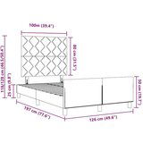 vidaXL Postelja v taupe barvi - 120x190 cm, Tkanina, (22049396) | Shoptok.si