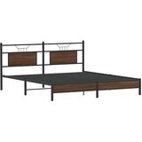  Okvir kreveta bez madraca smeđa boja hrasta 183x213 cm drveni | Eponuda.com