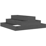 Maison Chic Visoka greda - Greda - Cvetlični Lonec siva 80x80x27 cm trdna borovina, (21788636) Cene