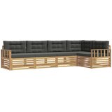 vidaXL Zunanja garnitura za sedenje 6 pcs Bela in antracit Poliester, (5000269262) | Shoptok.si