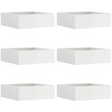 vidaXL Ograda oko Travnjaka 6 pcs Bijelo 40 x 40 x 13 cm Čelik Cijene