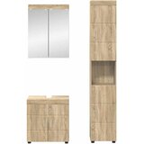  Set namještaja za kupaonicu TULUM 3 kom. Sonoma hrast | shoptok.hr